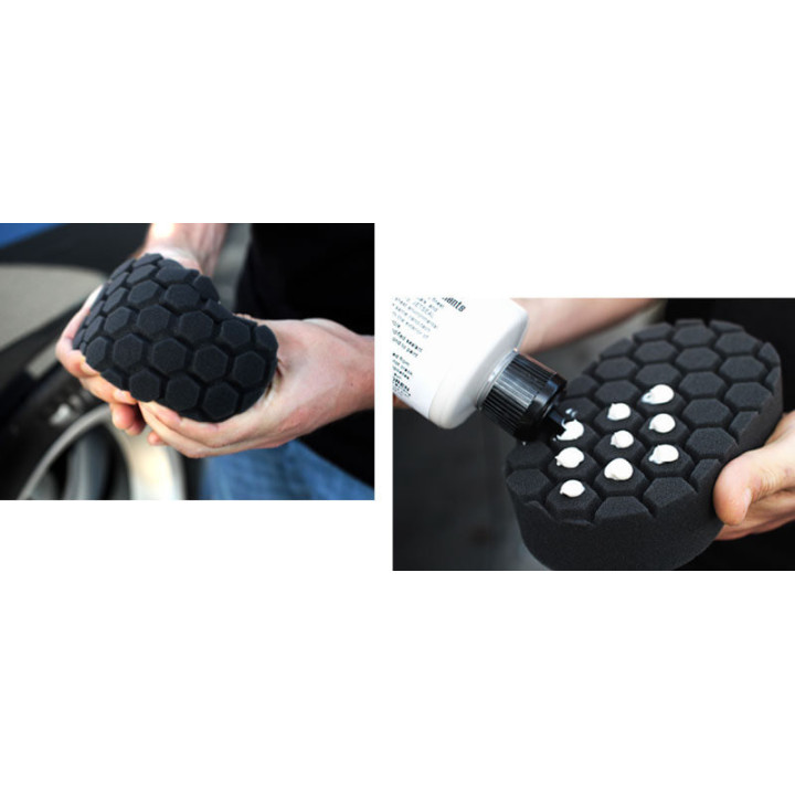 HEX-LOGIC FINISHING HAND APPLICATOR PAD BLACK HEX-LOGIC FINISHING HAND APPLICATOR PAD BLACK