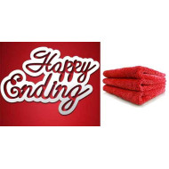Happy Ending Edgeless Microfiber Towel, Red