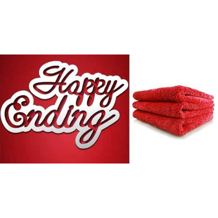 Happy Ending Edgeless Microfiber Towel, Red Happy Ending Edgeless Microfiber Towel, Red