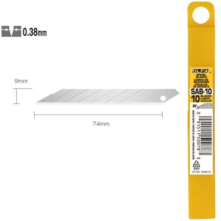 OLFA Náhradné čepele do rezacieho noža SAC-1, 10 ks OLFA Náhradné čepele do rezacieho noža SAC-1, 10 ks