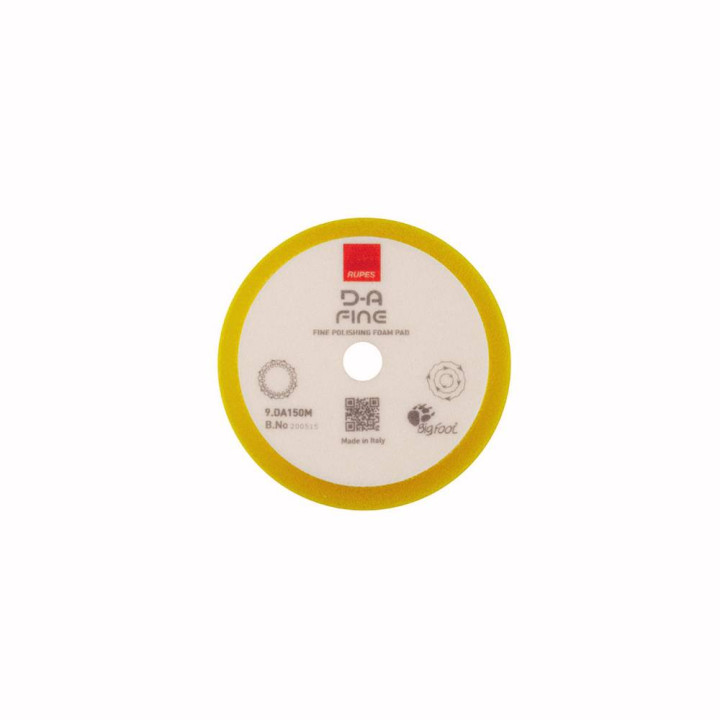 Leštiaci pad RUPES D-A Fine Finishing Foam Yellow 130/150mm Leštiaci pad RUPES D-A Fine Finishing Foam Yellow 130/150mm